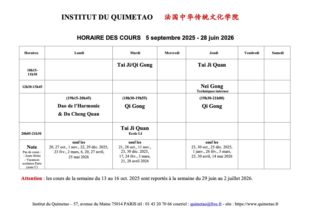 Horaires Cour-25-26