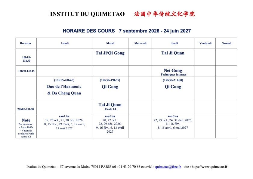 Horaires Cours-26-27